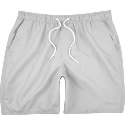 Grey drawstring swim shorts